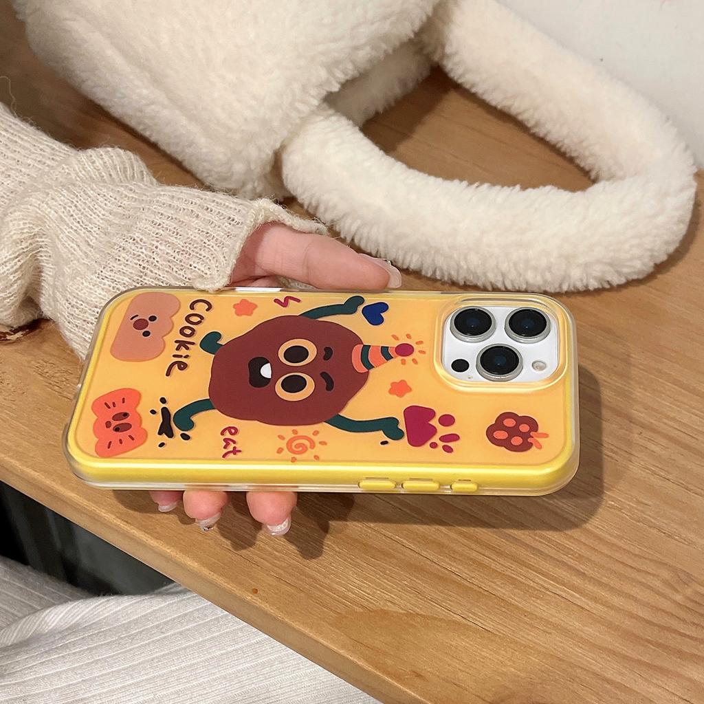 For iPhone 16 Pro Case IMD Fun Monster Design TPU Shockproof Phone Cover