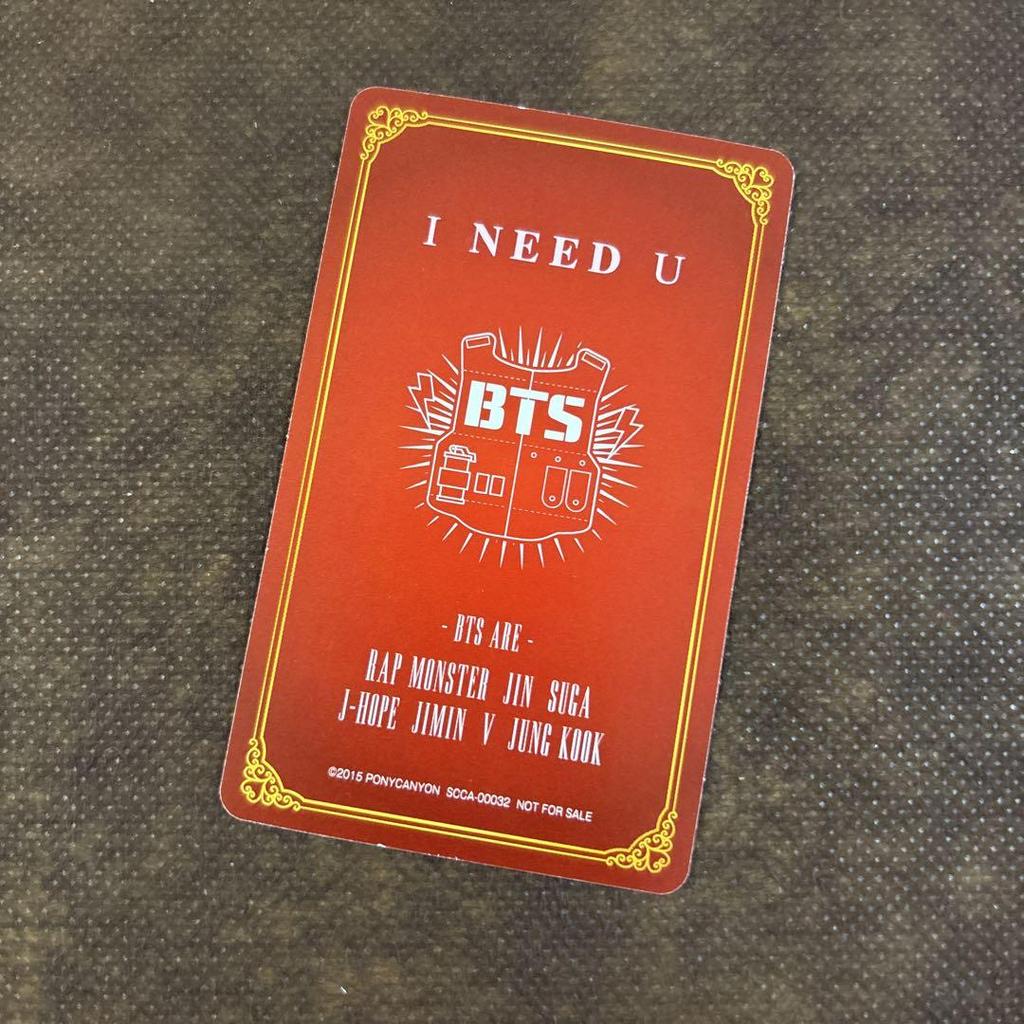[USED] BTS I NEED U Ponyca Christmas Trading Cards V Taehyung
