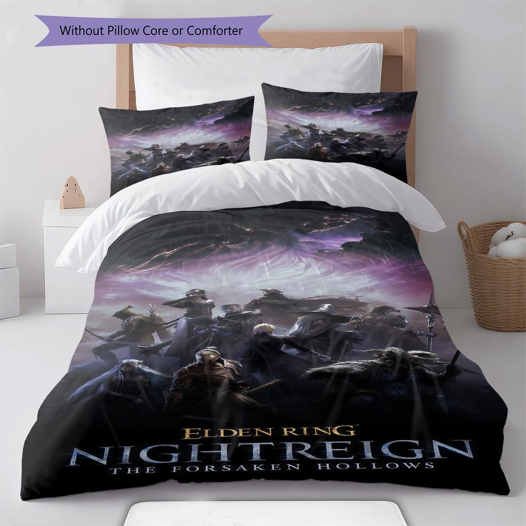Action role-playing Pattern Bedding Quilt Set Quilt Cover Pillowcase Home Decoration Birthday Gift (1 * duvet cover + 2 * pillowcase, without core)