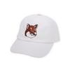Maison Kitsune Fox Head Ball Cap HU06118WW0007-WH/P101
