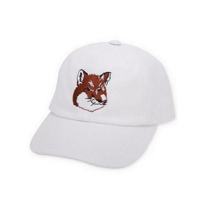 Maison Kitsune Fuchskopf Baseballkappe HU06118WW0007-WH/P101