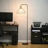 Floor Lamp Elegant Design Metal Standing Lamp with Rattan Decoration Ideal for Home Office Restaurant and Café 44 x 34 x 154 cm Black