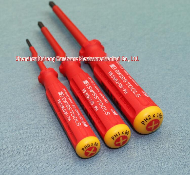 Swiss PB 5190 Series 1000V Insulated PH0-3 Electrician Phillips Screwdriver
