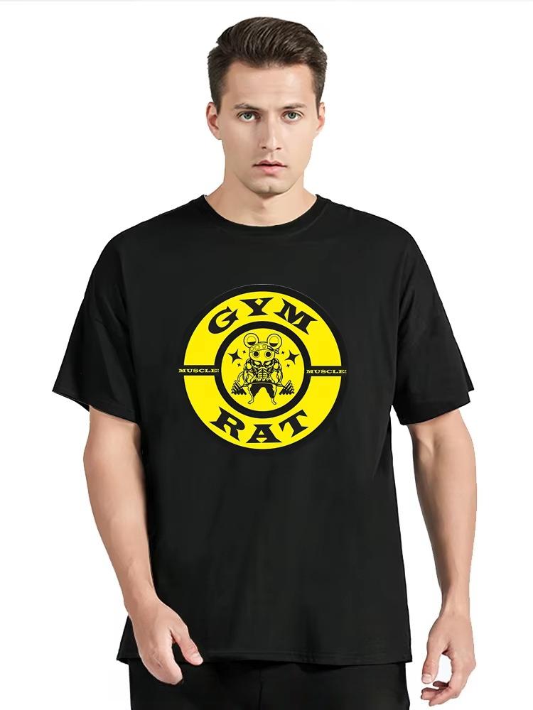 2026 New Buns Of Steel Rabbit Oversized Tshirt Funny Gym Fitness T Shirt Rat Bodybuilding Crewneck Unisexs Clo