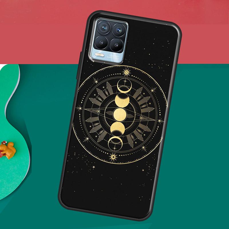 Galaxy Moon Stars Phase Totem Art Case For Realme 10 9 11 Pro Plus GT Neo 5 2T 3T C11 C15 C21Y C25s C30 C31 C33 C35 C55 Cover