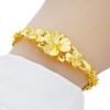 Bracciale Moneta Fiore Placcato Oro 24k in Ottone - Gioielli Simulazione Oro Sabbia Vietnamita