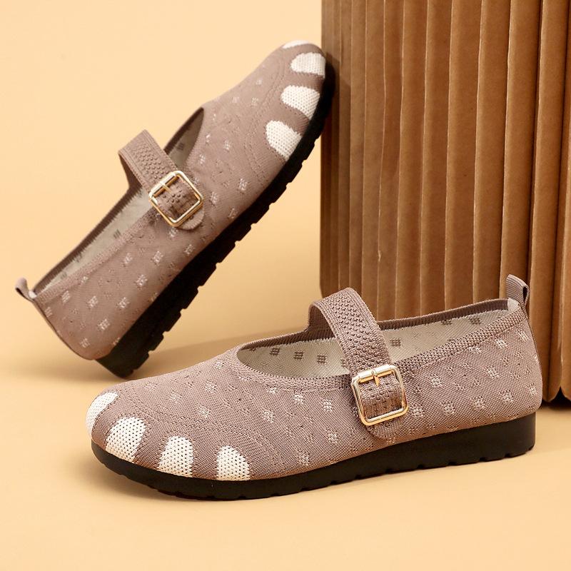 ****** new old ******* cloth shoes women's s**t-soled casual shoes flat-soled single shoes breathable and non-slip elderly shoes flying woven wo