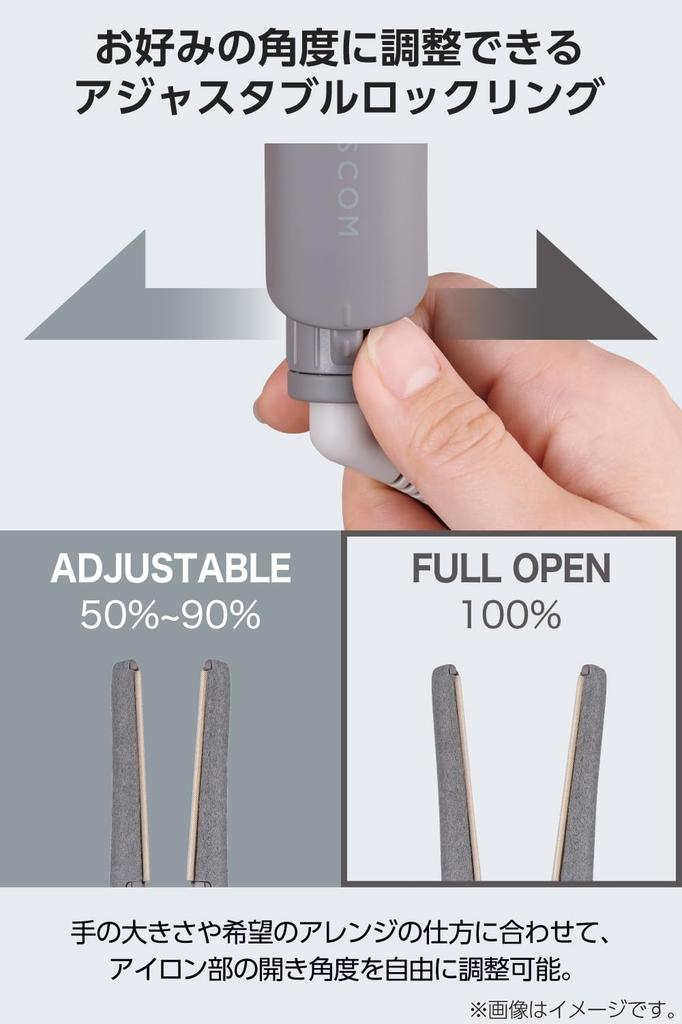 Tescom Hair Temperature International Burn Nobby by Smoky Iron/Straightener, 15mm, 100-200°C, Control/Lock/Memory Function, Auto-Off, Open/Close Lock,