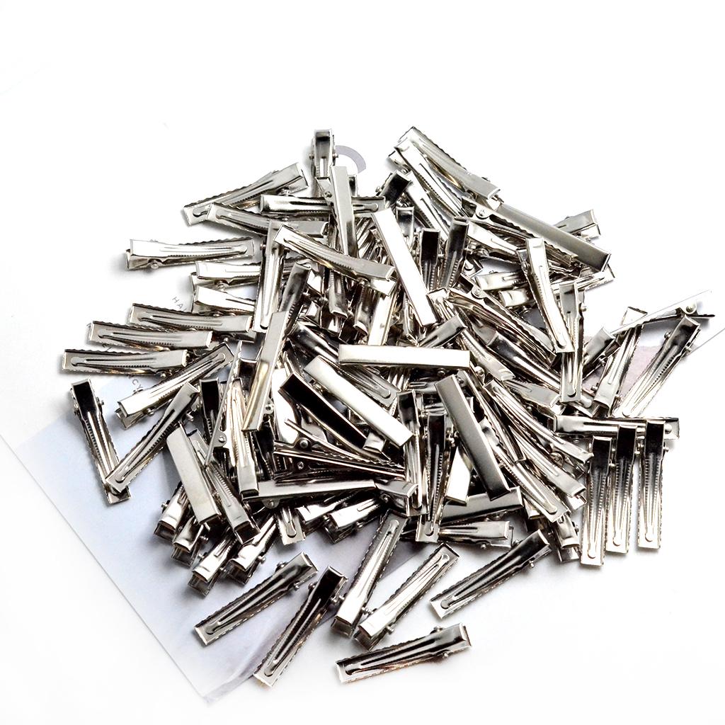 30/100Pack Flat Single Prong Alligator Hair Clips DIY Bows 3.5cm(100Pack)