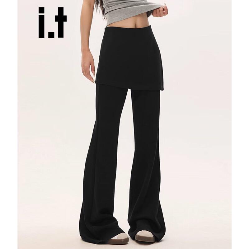:CHOCOOLATE High-Waist Micro-Flare Casual Pants
