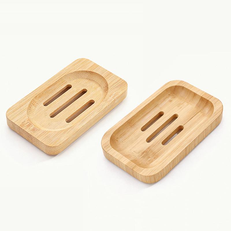 Bamboo Case Tray Wooden Prevent Mildew Drain Soap Box Natural Bamboo Dishes Bath Soap Holder Container Bathroom Washroom Tools