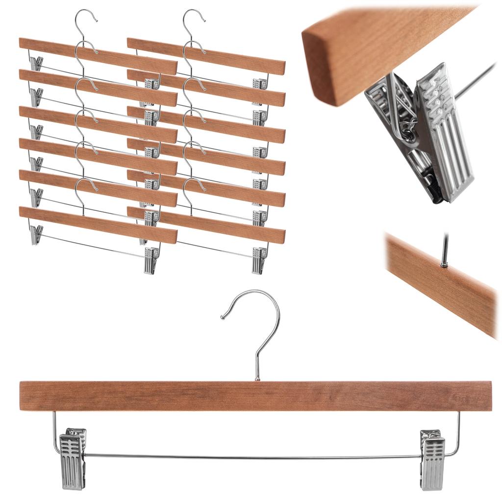 KADAX Wieszak Drewniany Z Klipsami Na Ubrania