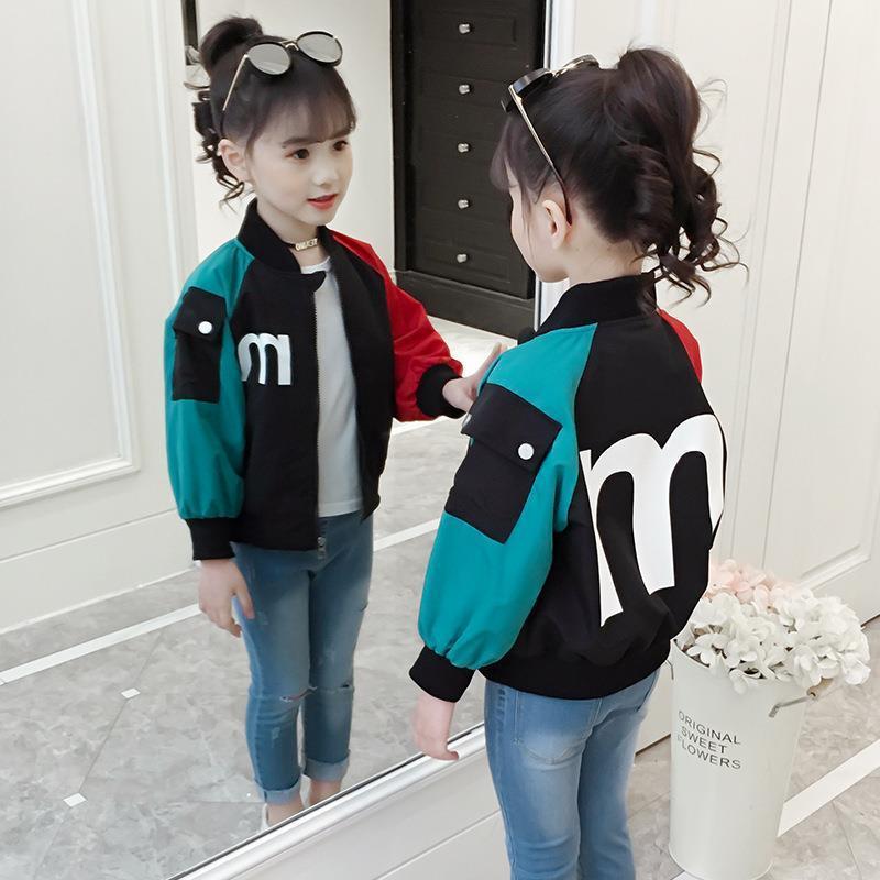 

Trendy Autumn Jacket for Girls - Stylish Kids Outerwear 130 (Height 120cm)