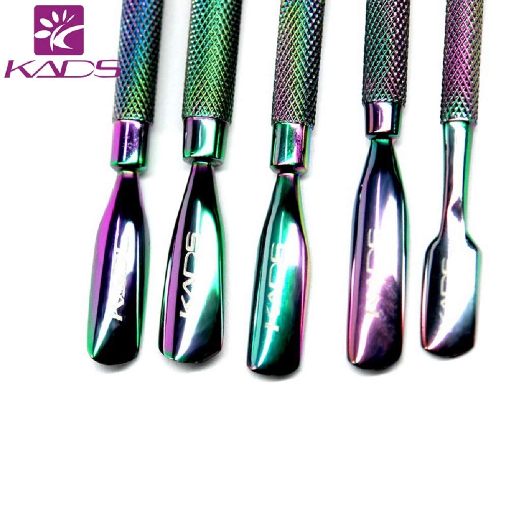 KADS 1 Cuticle Nipper 5 Cuticle Stainless Magical Cuticle Cuticle Nail Care Tool Set & Pushers, Steel, Colors, Care, Pusher, (1)