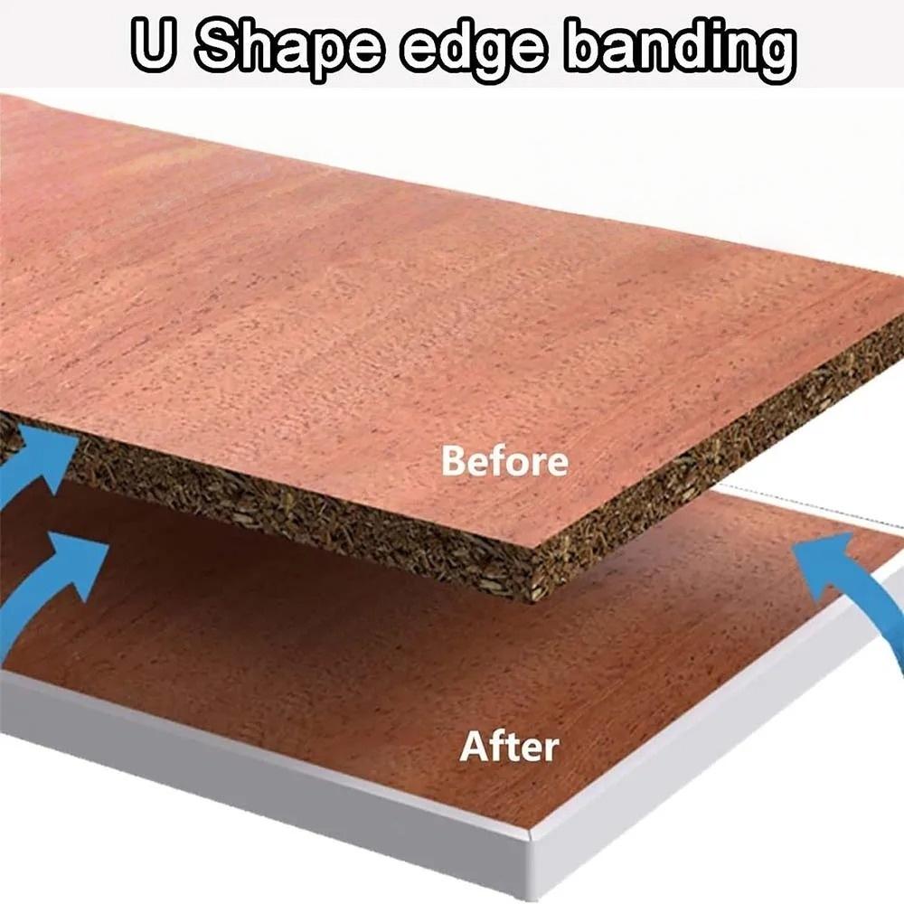 1pc 18mmX5m/10m U-shaped Self-adhesive Cabinet Edge Banding, Perfect for Edge Protection of Wardrobes, Wooden Boards Restoration
