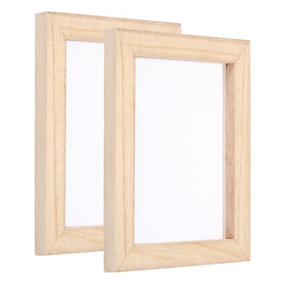 Wooden Paper Making Screen Single Paper Making Mould Deckle Papermaking Supplies Frame for Paper Making DIY Crafts Wood Color