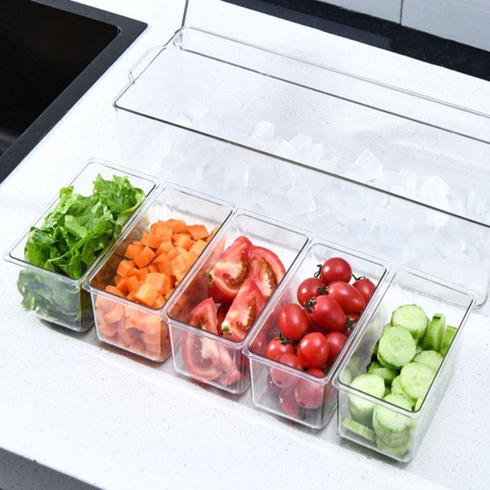 Transparent Fresh Iced Box Detachable Chilled Fruit Fresh-keeping Box New Condiment Tray