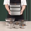 304 Stainless Steel Refrigerator Food Containers With Sealed Lids Vacuum Food Sealed Lunch Box Storage Fresh keeping Box