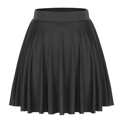 Women's Pleated Skirt Basic Solid Stretchy Flared Casual Mini Skater Skirts Tutu Skirts