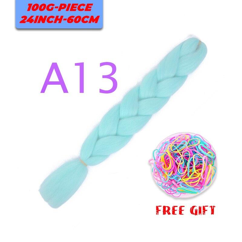 MERISIHAIR Single Ombre Color Synthetic Hair Extension Crochet Twist Jumbo Braiding Long Hair