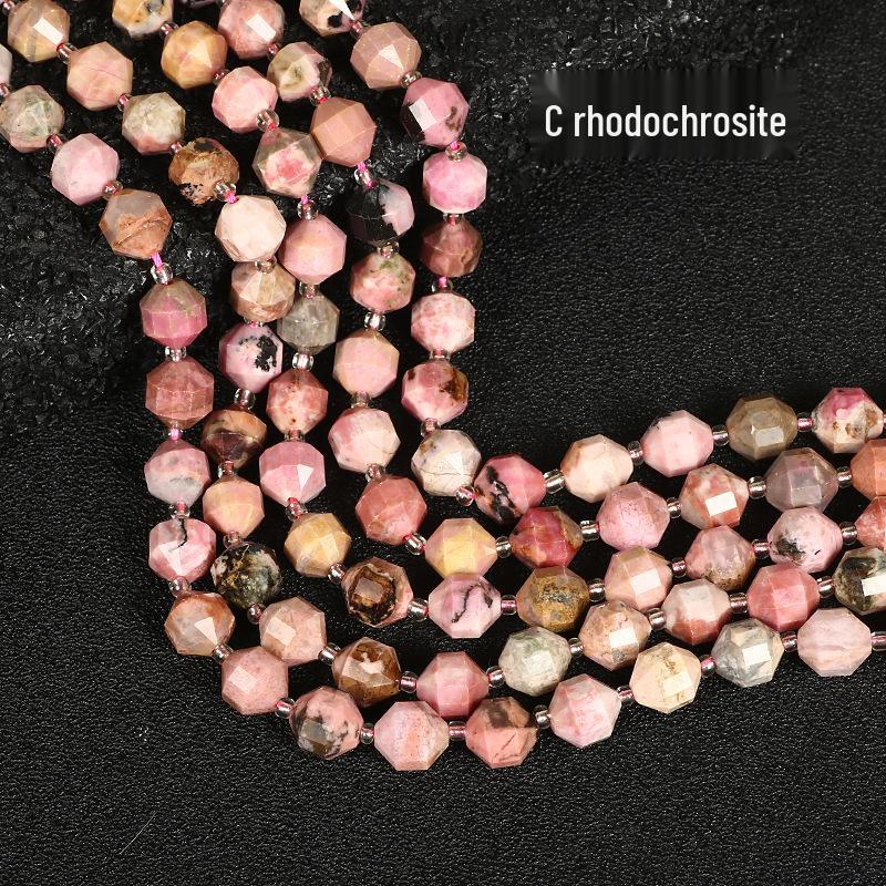 

Коллекция бусин из лазурита, персидского агата, рутилового кварца, родохрозита, апатита и клубничного кварца. 6mm