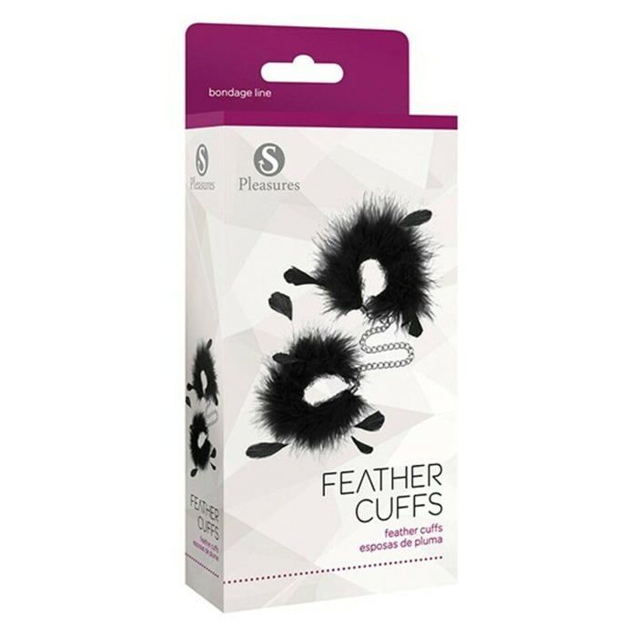 Menottes en plumes - Sinful Pleasures - Noires - 136 g - 12x10x15 cm - Sensualité - Accessoire érotique