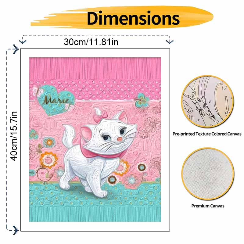 Disney Marie Cat Oil Painting Art Set Handmade Diy Gift Home Decoration