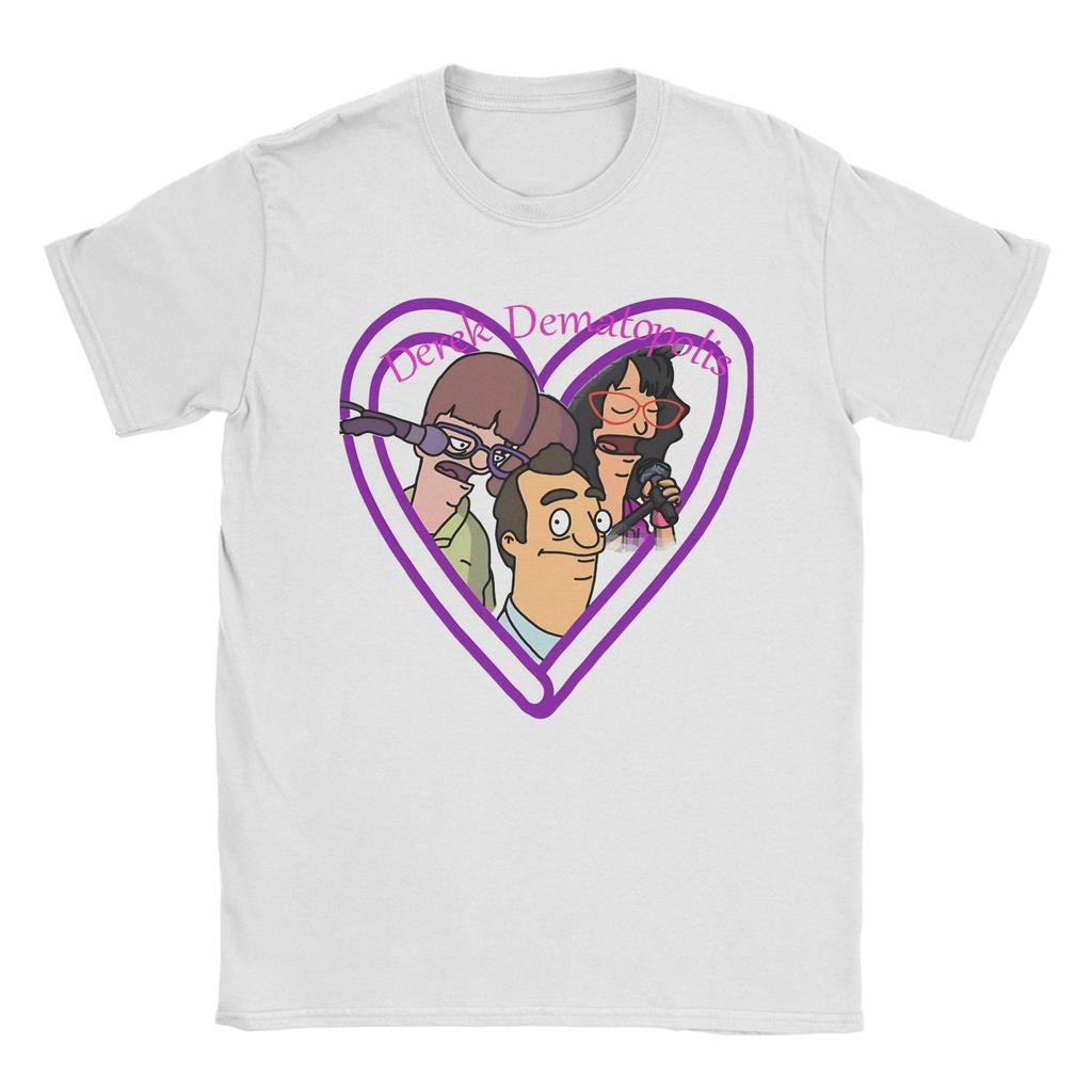 Bobs Burgers Family Shot & Teddy Logo  Tshirts Men Cotton Clothing Casual  Crewneck Short Sleeve