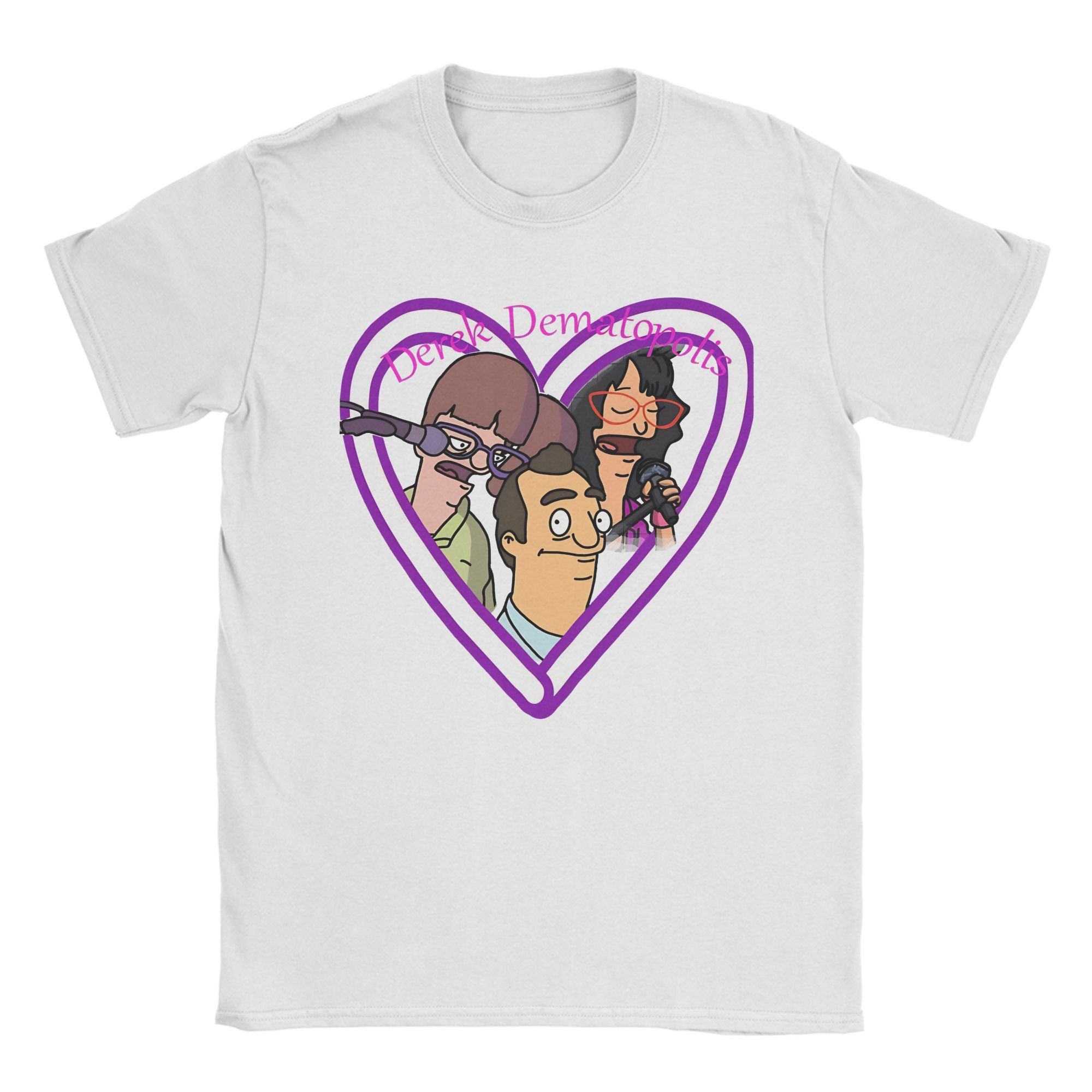 Streetwear Bobs Burgers Linda Belcher Peace On Earth T-Shirt Men 100%Cotton Short Sleeve Crewneck Summer Clothes 4XL
