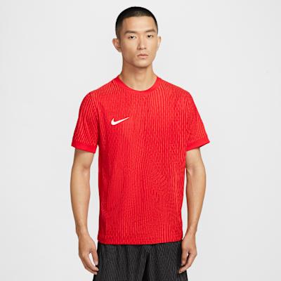 Nike Swoosh T Shirts Men s Red Crew Neck Moderate S