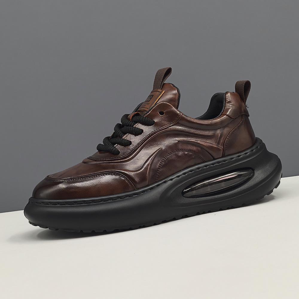 Raw platform leather dad shoes ins super hot trendy shoes sports and leisure shoes 37