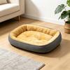 Cat Sofa Soft Plush Bed with Thickened Filling and Neck Protector Anti-Slip Bottom for Warm Winter Cats