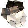 3PCS Women's Seamless Panties Ruffles Low Waist Antibacterial Underwear Black White Ice Triangle Comfortable Women's Underpants