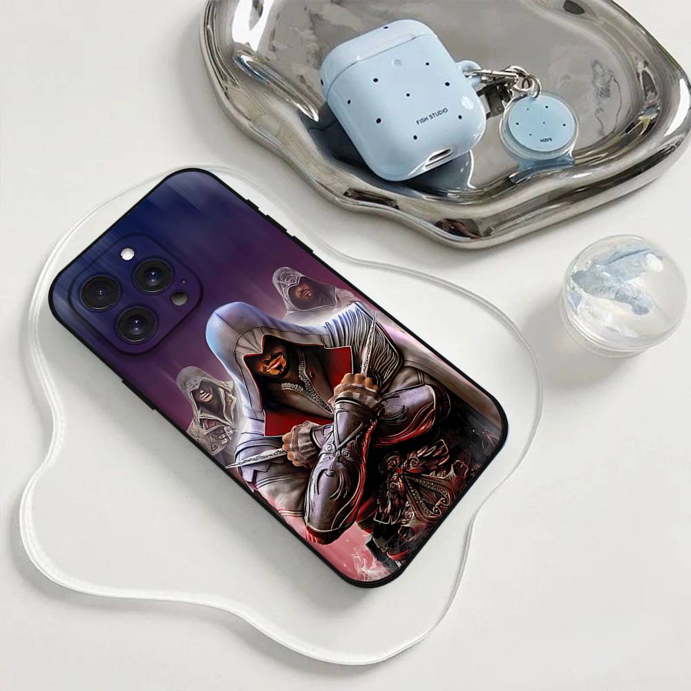 A-Assassins Game C-Creed Custodia per Telefono Custodia per Telefono Per Iphone 17 16 15 11 13 14 Pro Max X Xr Xs Max 12mini Cover Nera