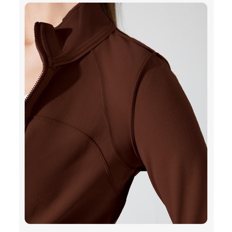 Damen Winter Gepolstertes Fitness Langarmshirt Übung Laufen Yoga Top