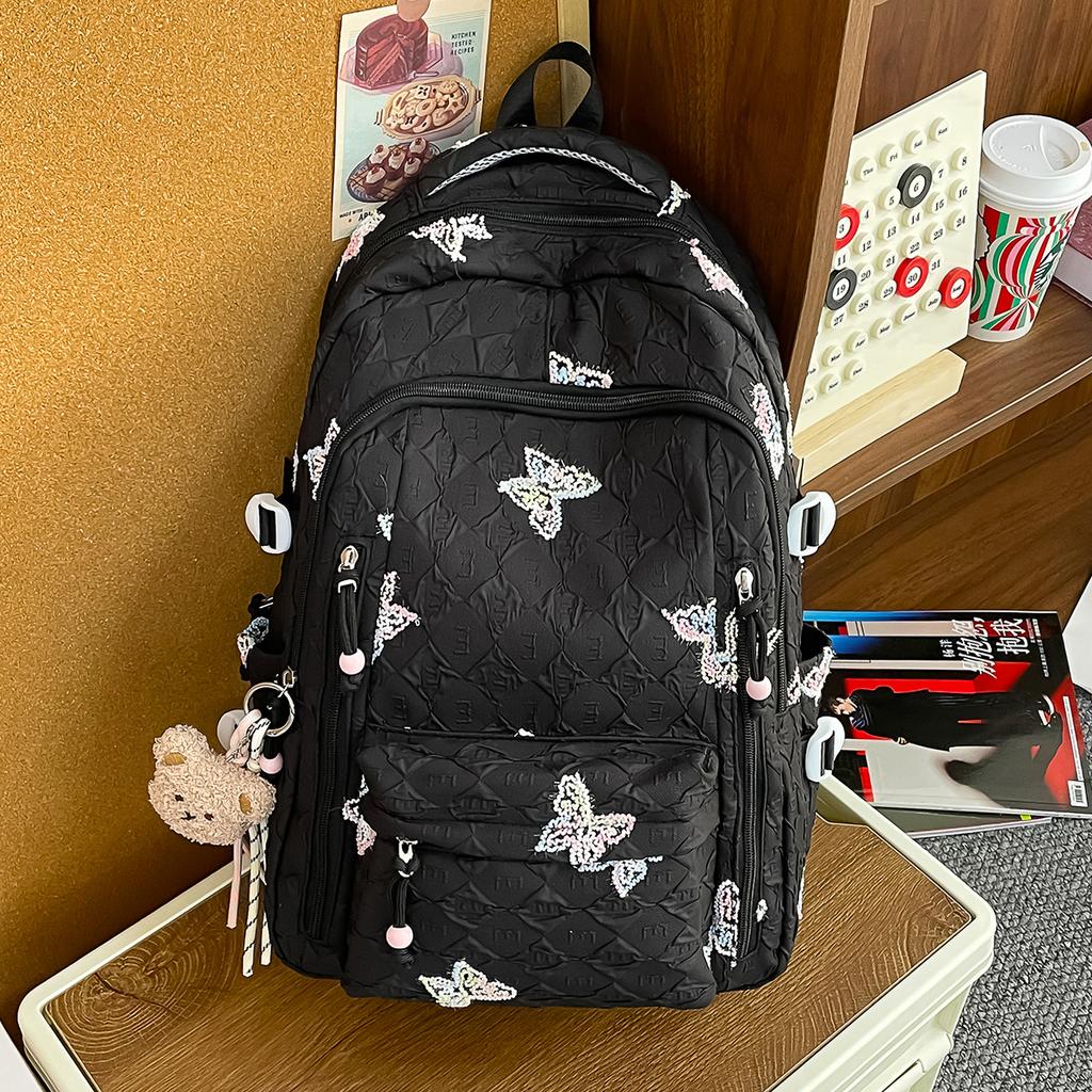 New Simple and Versatile Backpack, Large Capacity, Fresh and Cute Backpack, High Value Class, Primary and Secondary School Students Schoolbag Women