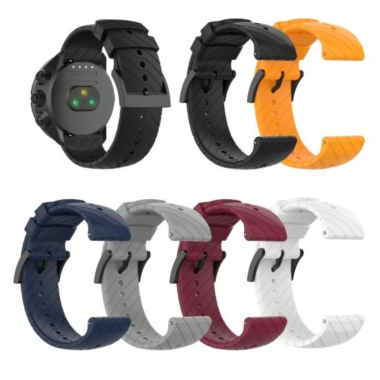 24mm Replacement Silicone Universal Watchband Smart Watch Strap for Suunto 9