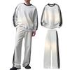Kayiyasu Sweatsuit Tracksuit Top and Running Solid Loose Men's Set, Bottoms, Loungewear, Skin-Friendly, Wear, Sportswear, Color, Casual, Fit, Unisex,