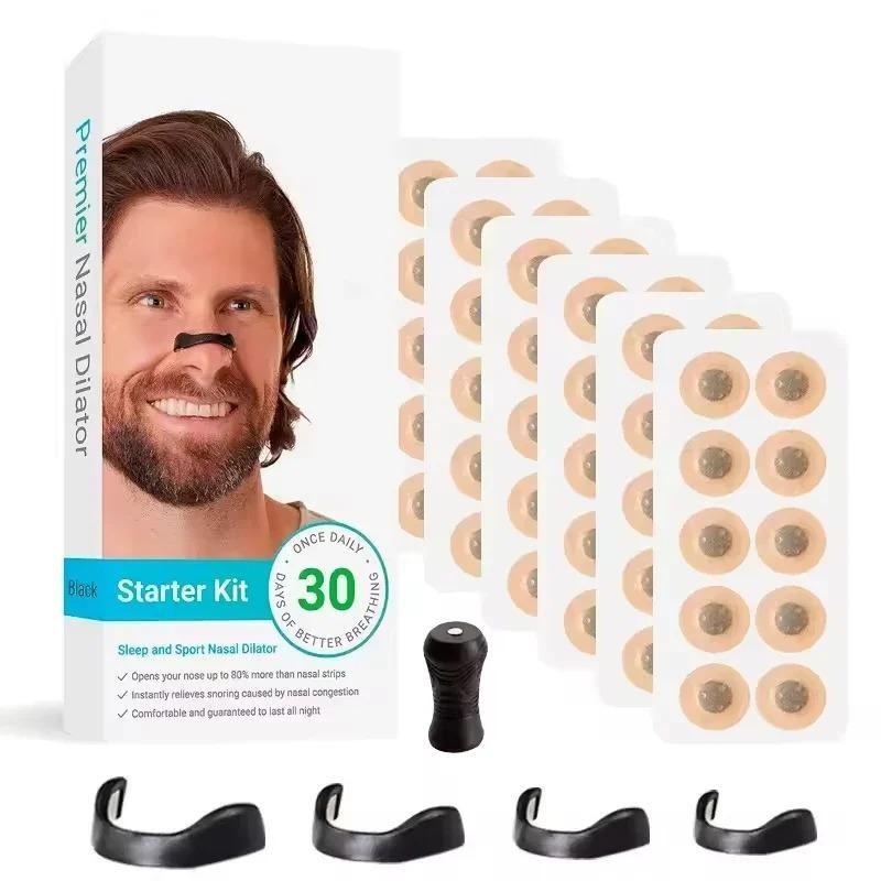 Magnetic Anti Snoring Sleep Mouth Tape Nasal Breathing Dilators Starter Kit Nose Improve Sleep Quality Snoring Solution for Men