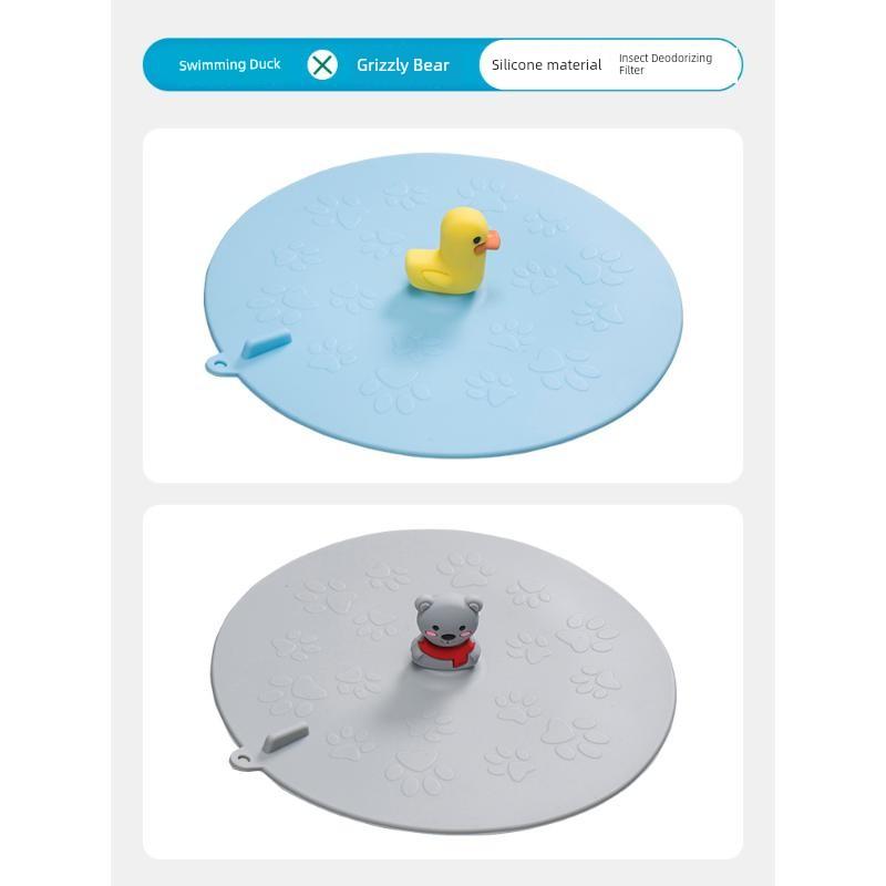 Floor Drain Device Bathroom Plug Insect-Proof Cover Anti-Odor Silicone Pad Sewer Sealing Anti-Odor Artifact
