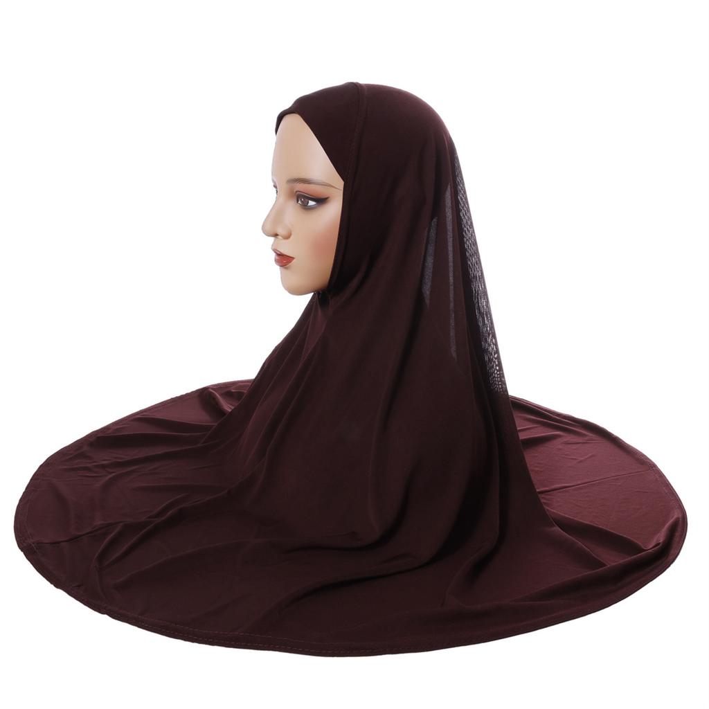 Women's hijab headscarf Arab head cover double layer round edge headscarf bottom cap high elastic scarf