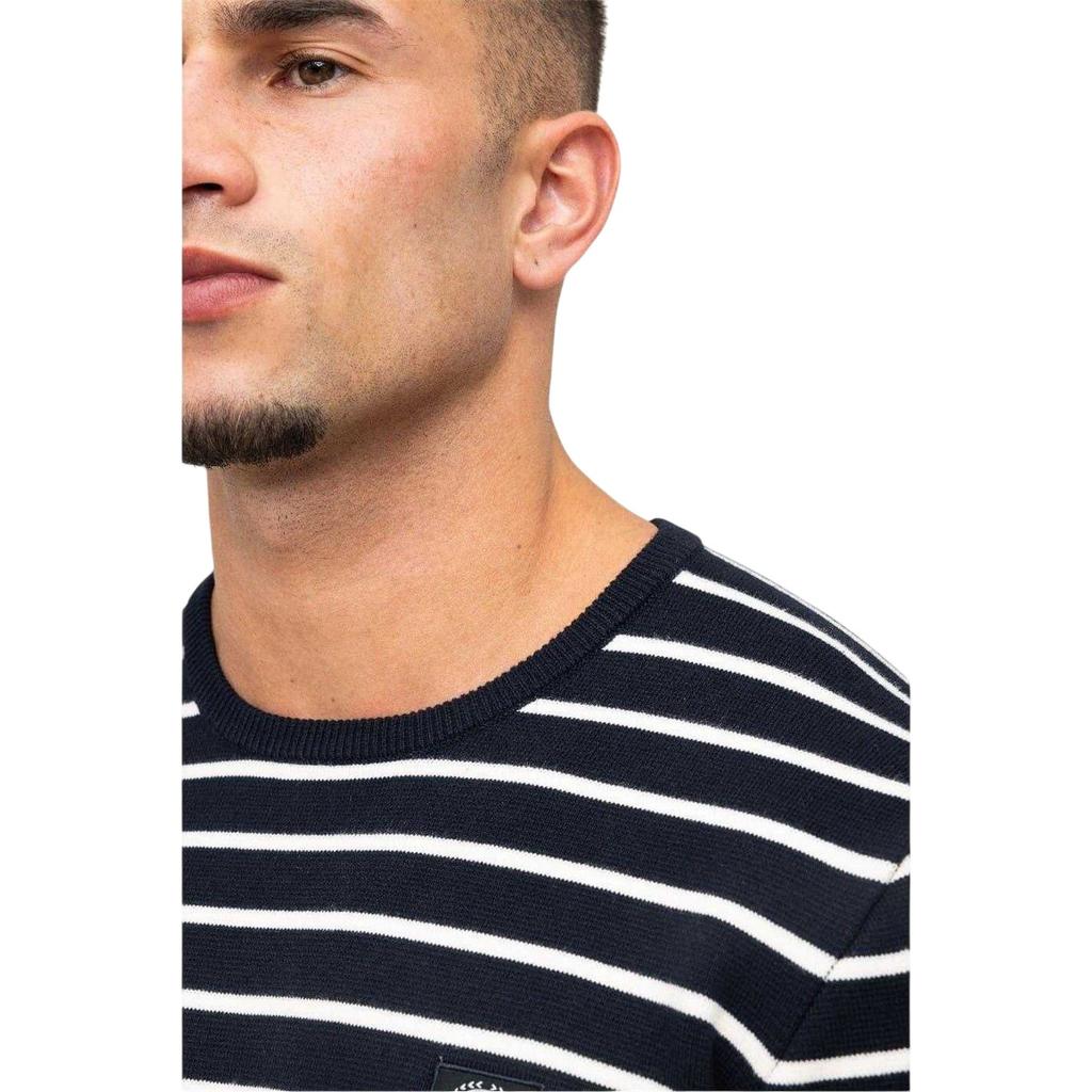 Marshall Artist Mens Striped Rib Knit Sweater Top
