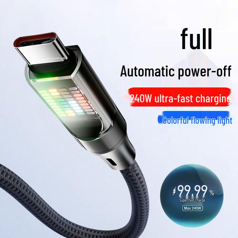 240W Type-C Fast Charging Cable for Apple & Huawei Honor