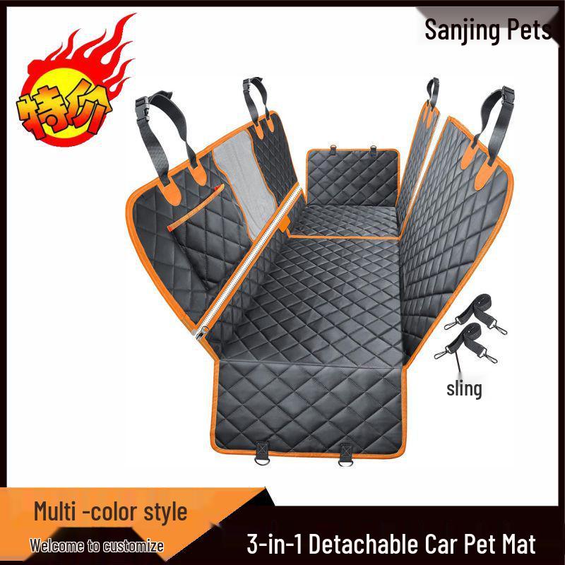 Duża wodoodporna mata samochodowa dla zwierząt - Oddychający, zdejmowany hamak dla kotów i psów