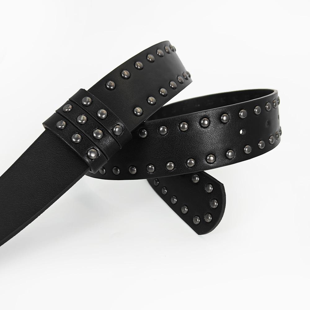 Rosenöl tropfendes herzförmiger Gürtel Nietenverzierung Punk Übergröße Jeansgürtel Für Männer und Frauen Gothic Street Breiter Bund