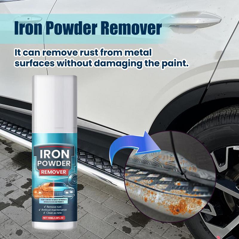 Iron Powder Cleaning Metal Surface Chrome Paint Car Cleaning Car Remover Maintenance Cleaning Rust Spray Metal Cleaner Iron Rust