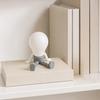 Translucent Bulb Night Light 3D Printed Articulated LED Glow-in-the-Dark Action Figure, Posable Head with Cute Mini Desk Lamp Movable Joints, Creative