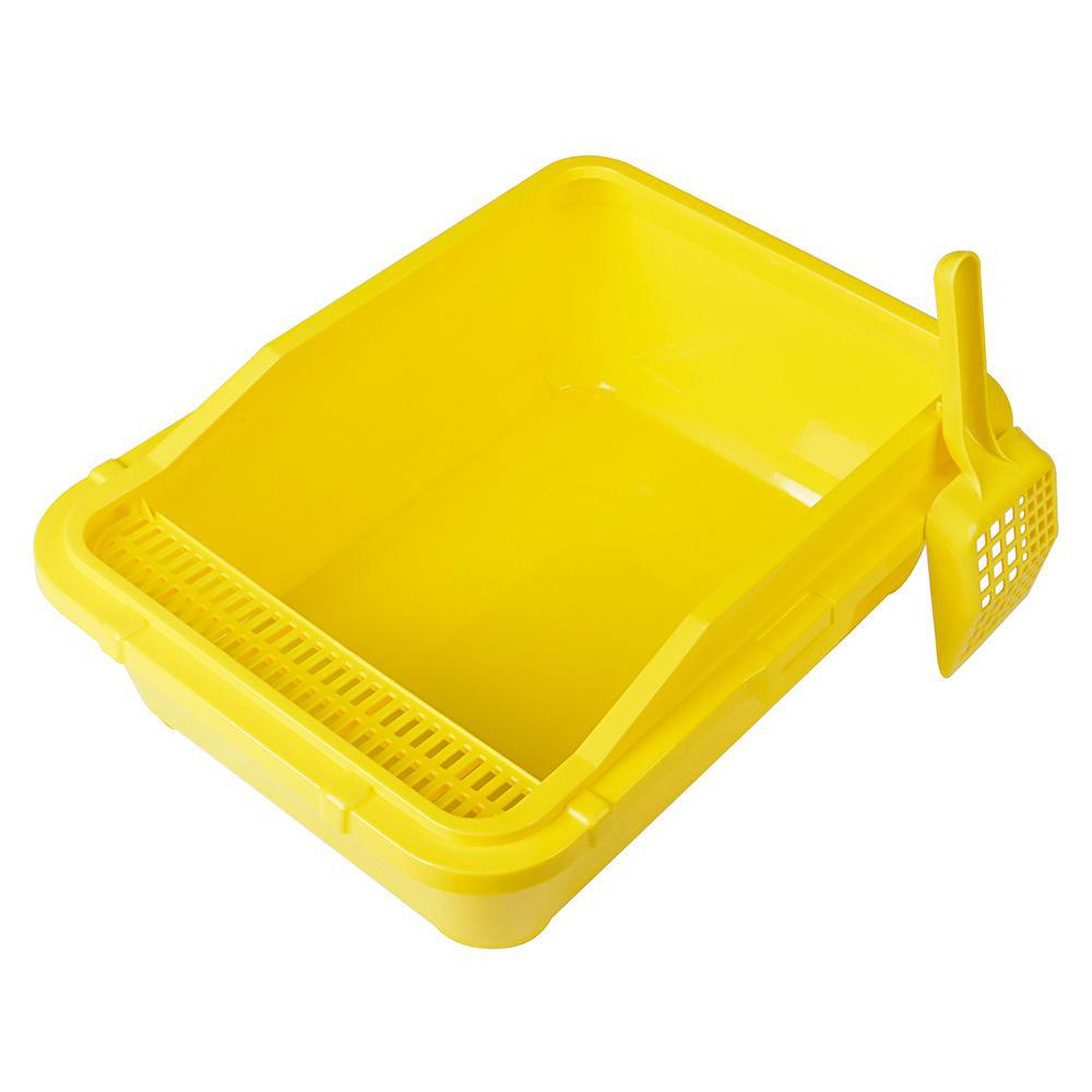 Carov Large Semi-Enclosed Splash-Proof Cat Litter Box
