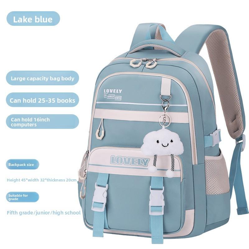 Large Capacity Girls Backpack With Breathable Material For School Education