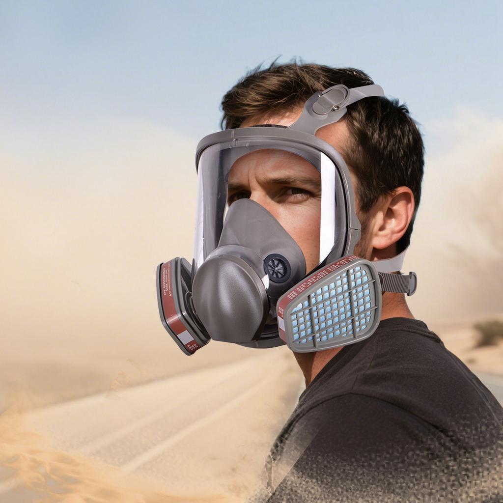 Gas Mask Spray Paint Chemical Pesticides Antigas Large Mask Wide Field Of View Dusts Protections Gas Mask